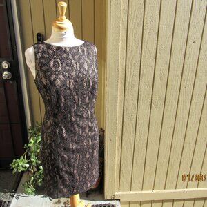 #767  NEW WOMAN'S BLACK LACE DRESS BY AMERICAN LIVING  (SIZE 14)